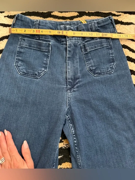 Anthropologie The Colette Crop High-Rise Wide-Leg Jeans by Maeve Size 28 - Picture 5 of 6